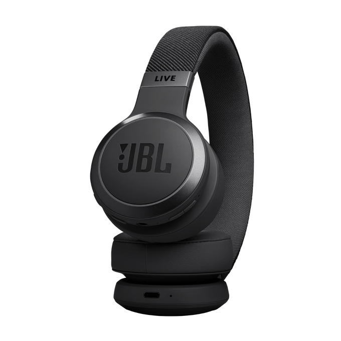 JBL Live 670NC - Black - Wireless On-Ear Headphones with True Adaptive Noise Cancelling - Detailshot 2 image number null